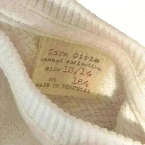 Zara Girls Size 13/14 Polka Dot Crewneck Sweatshirt Long Sleeve - Picture 4 of 7